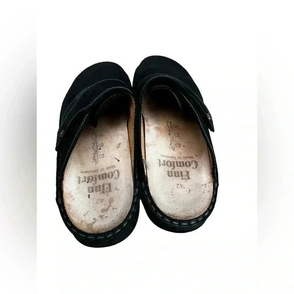 FINN COMFORT Men’s Black Venice Leather Mule Shoes Size EUR 42 main image 9
